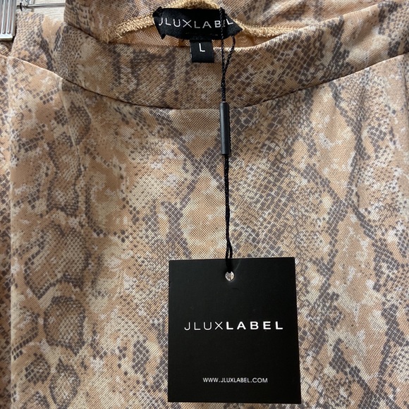 Size L Brand New with Tag JLux label natural laylani mesh leggings - Picture 1 of 2